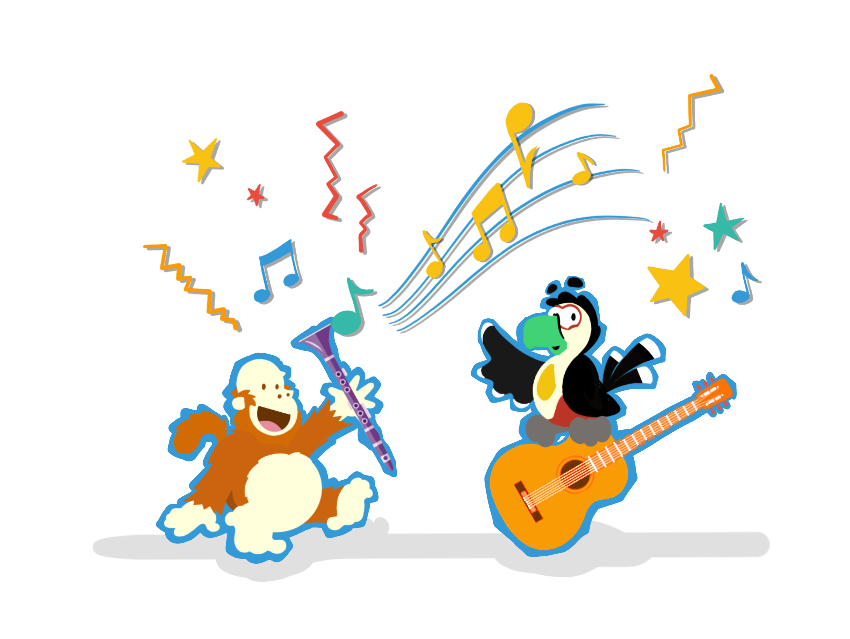 Caco, Tuca e Tatu comemorando um acerto musical